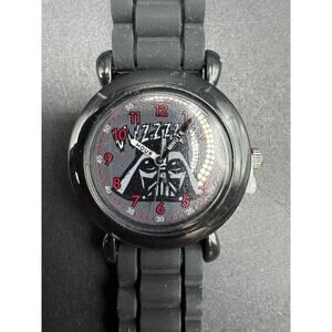Star Wars Kids' Plastic Time Teacher Analog Quartz Black Silicone Strap Watch